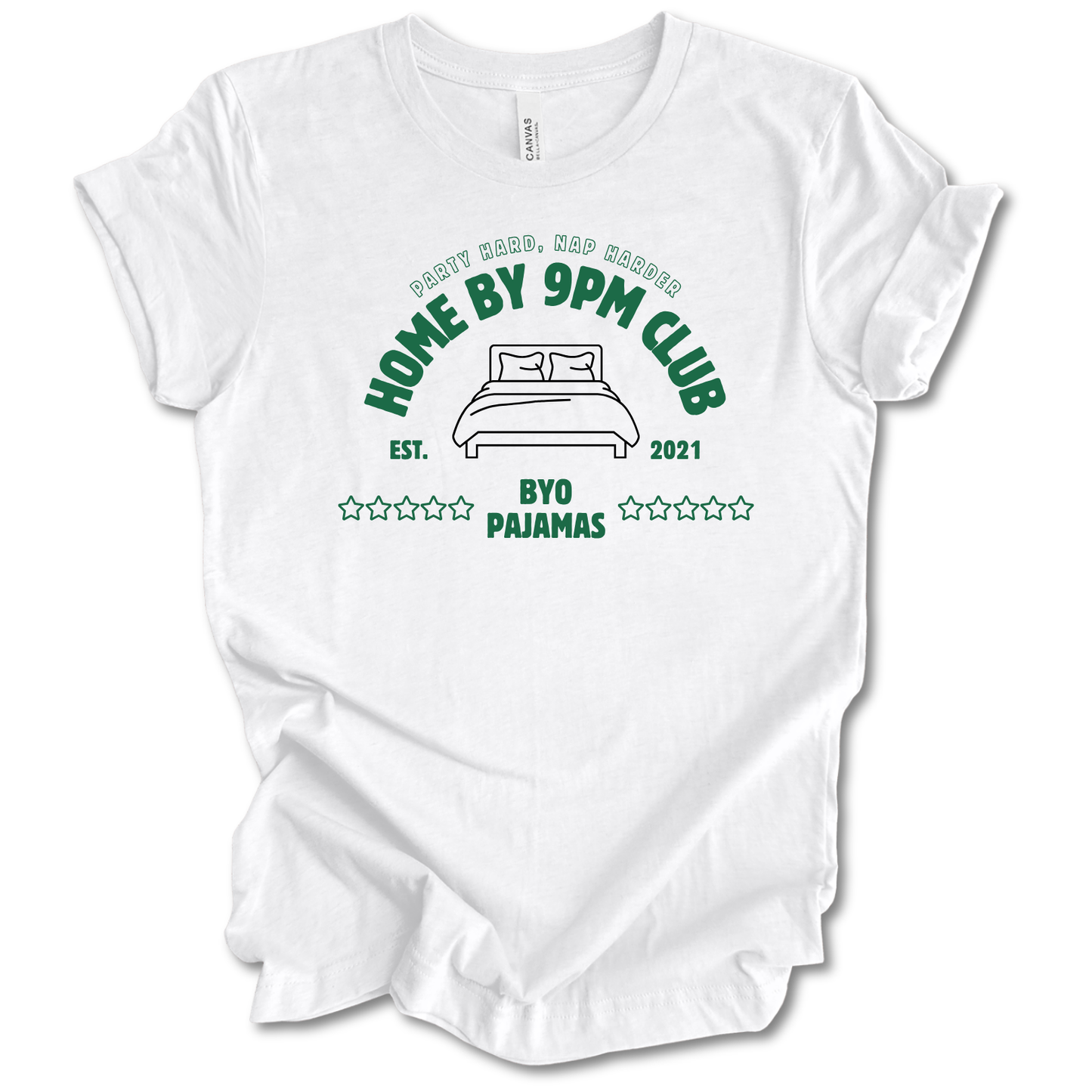 Home By 9pm Club Tee